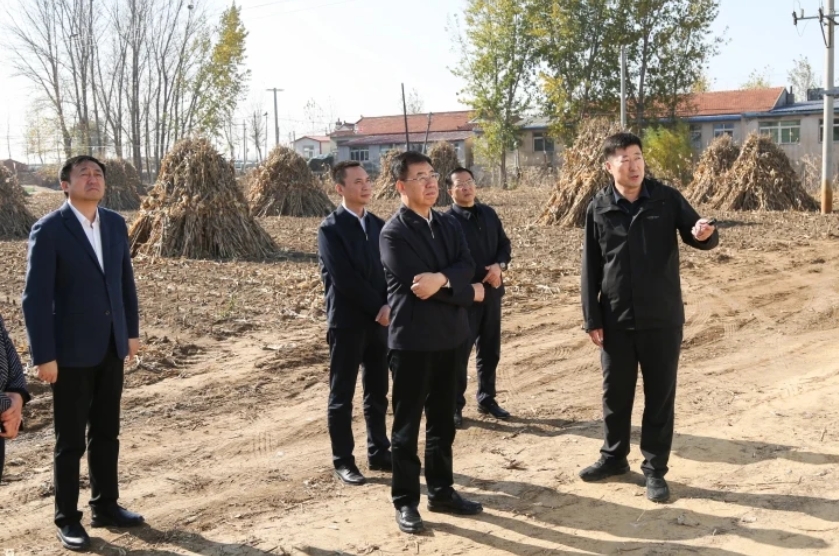 李强率队来鞍山市台安县开展督导调研，吴开华陪同